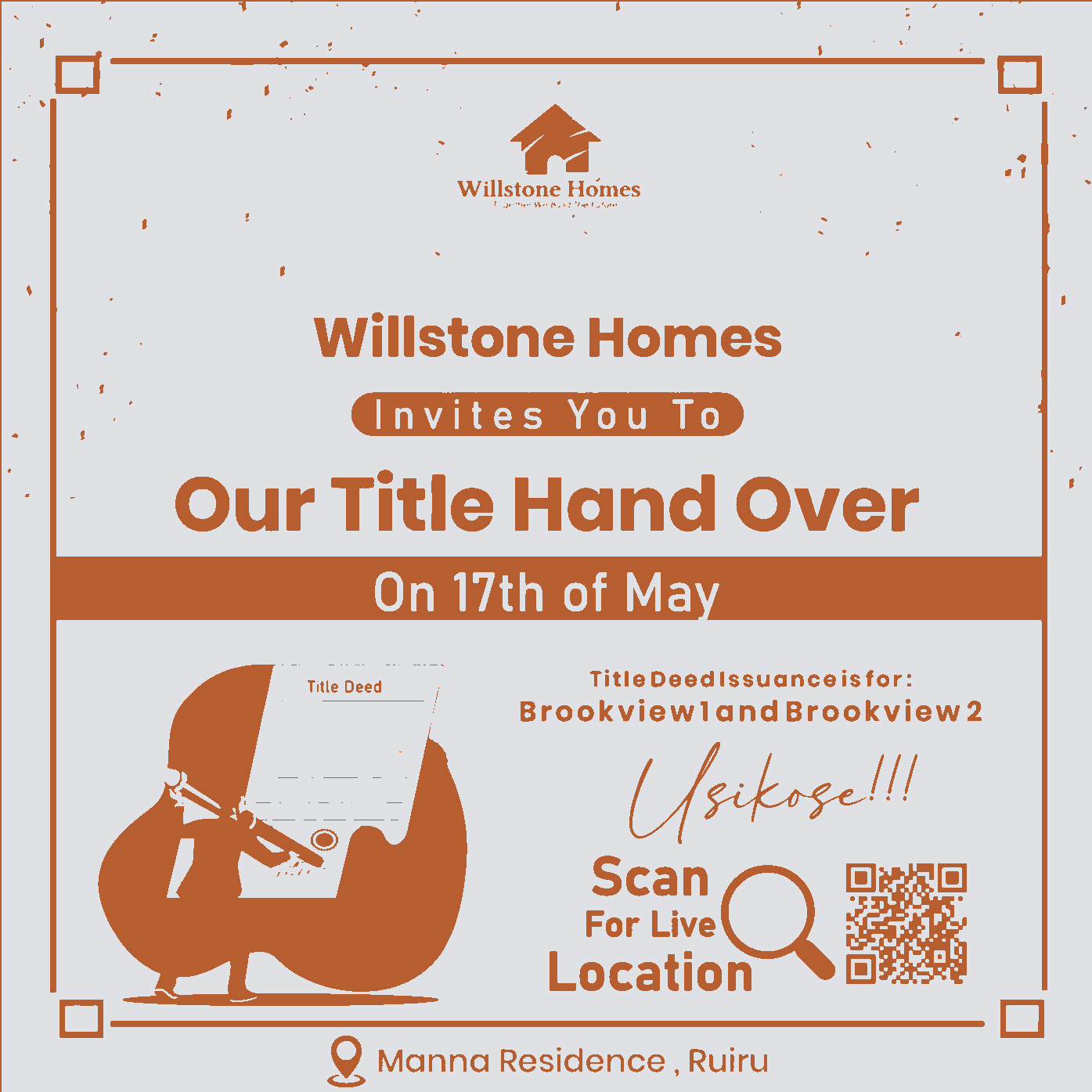 willstone homes delivers